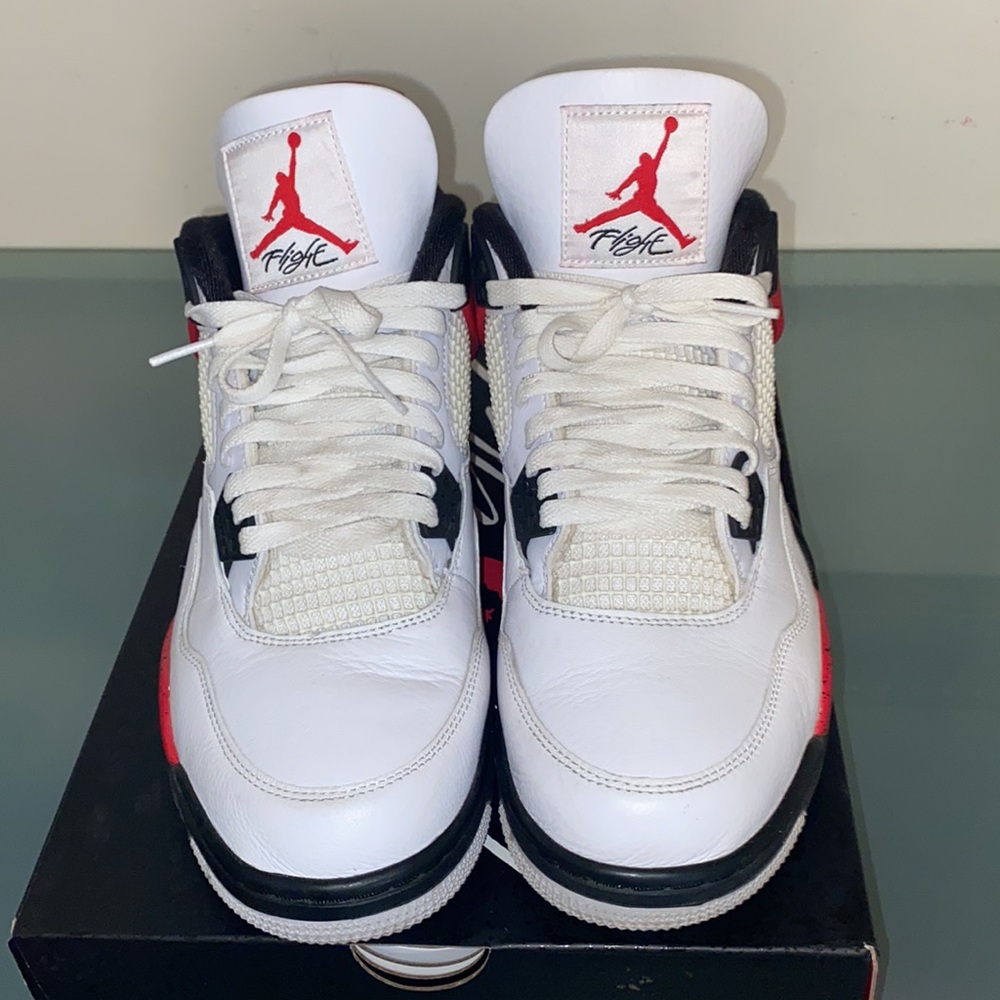 Authentic Air Jordan 4 Retro Red Cement Size 11 - Picture 2 of 8